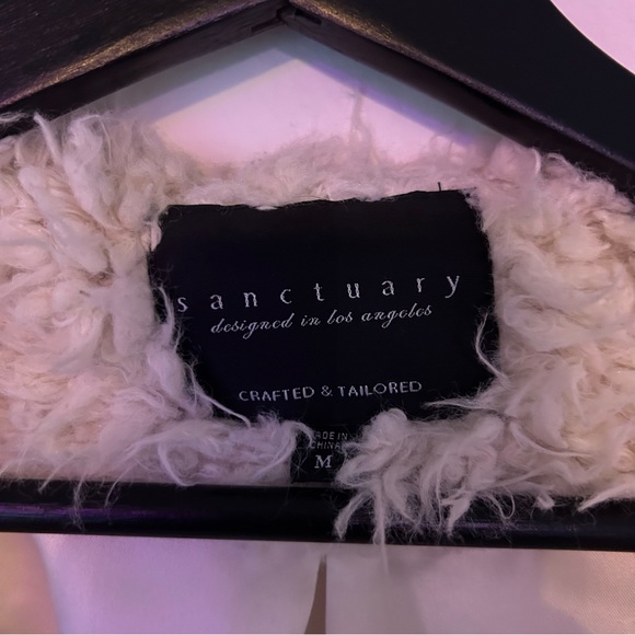 Sanctuary Fluffy White 70’s Style Jacket with Pockets - Picture 6 of 8